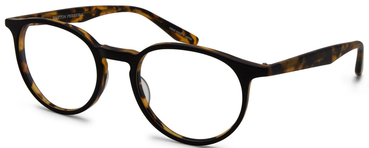 Alexander Daas - Barton Perreira Norton 48 Eyeglasses - Matte Black & Amber Tortoise - Side View