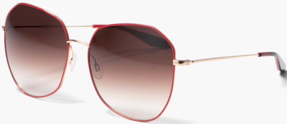 Alexander Daas - Barton Perreira Ostara Sunglasses - Gold & Crimson Enamel - Side View