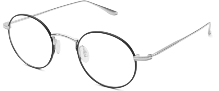 Alexander Daas - Barton Perreira Savant Eyeglasses - Silver &amp; Black Enamel - Side View