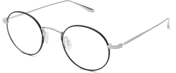 Alexander Daas - Barton Perreira Savant Eyeglasses - Silver & Black Enamel - Side View