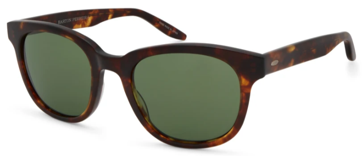 Alexander Daas - Barton Perreira Thurston Sunglasses - Chestnut &amp; Vintage Green - Side View