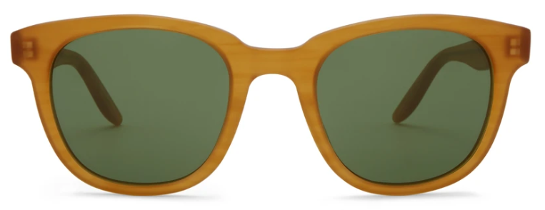 Alexander Daas - Barton Perreira Thurston Sunglasses - Matte Golden Honey &amp; Vintage Green - Front View
