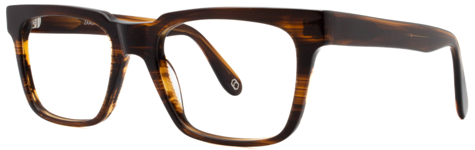 Alexander Daas - Benjamin Eyeglasses - Striated Tortoise - Side View