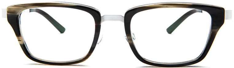 Alexander Daas - Bevel Aberama Eyeglasses - Liquorice Gran - Front View