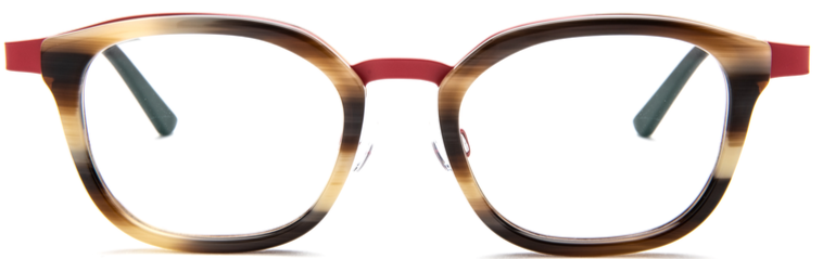 Alexander Daas - Bevel Alfie Eyeglasses - Toffee Grain - Front View