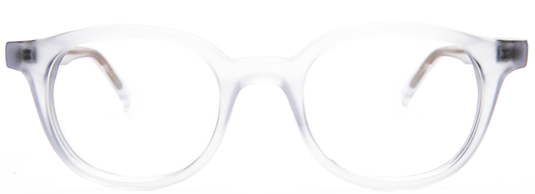 Alexander Daas - Bevel Arthur Eyeglasses - Crystal Unclear Matte - Front View
