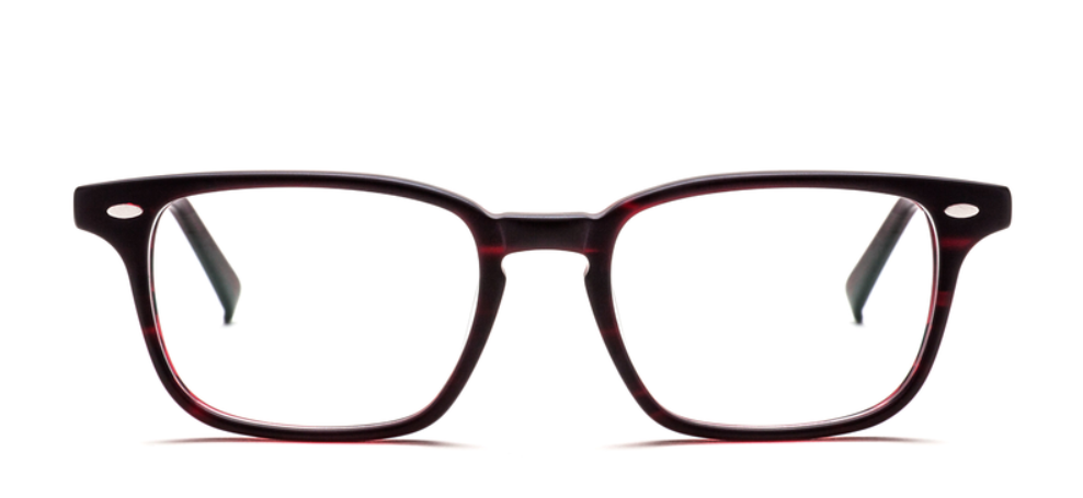 Alexander Daas - Bevel Barbill Eyeglasses - Pinot Noir Matte - Front View