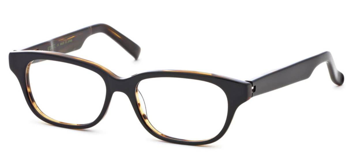 Alexander Daas - Bevel Bazooka 3634 Eyeglasses - Black &amp; Fukui Tortoise - Side View