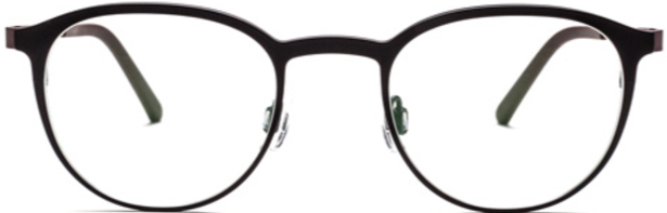 Alexander Daas - Bevel Beets Go On Eyeglasses - Black Granite - Front View