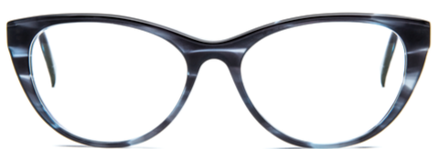 Alexander Daas - Bevel Burmese Eyeglasses - Mood Blue - Front View