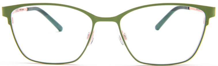 Alexander Daas - Bevel Claire G Eyeglasses - Greenery Pewter - Front View
