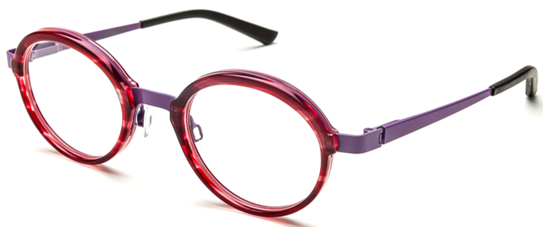 Alexander Daas - Bevel Detoxicated 2538 Eyeglasses - Claret - Side View