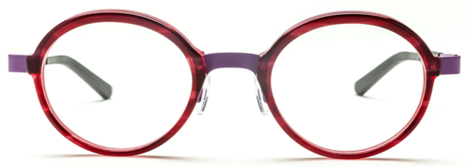 Alexander Daas - Bevel Detoxicated Eyeglasses - Claret - Front View