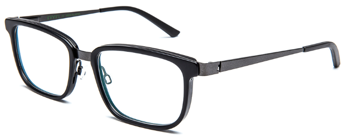Alexander Daas - Bevel Dobermann Eyeglasses - Matte Black - Side View
