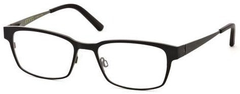 Alexander Daas - Bevel Duck Hook Eyeglasses - Black Slate - Side View