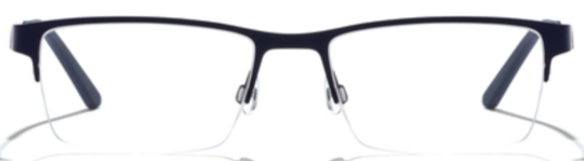 Alexander Daas - Bevel Hand of God Eyeglasses - Dark Blue & Dark Grey - Front View