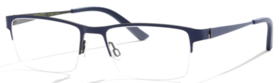 Alexander Daas - Bevel Hand of God Eyeglasses - Dark Blue & Dark Grey - Side View