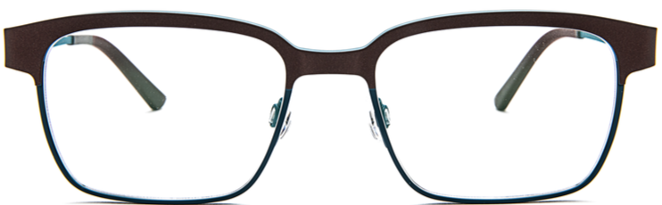 Alexander Daas - Bevel Johnny D Eyeglasses - Granite &amp; Midnight Blue - Front View