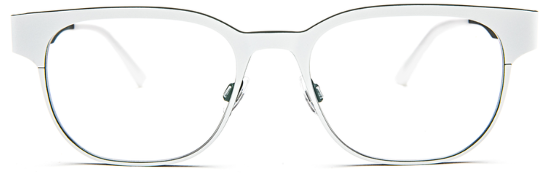 Alexander Daas - Bevel Lars Eyeglasses - White &amp; Forest Green - Front View