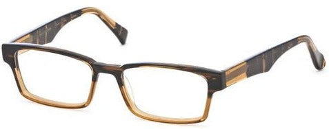 Alexander Daas - Bevel Louigi Eyeglasses - Wood Grain - Side View