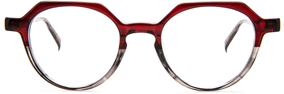 Alexander Daas - Bevel Luca Eyeglasses - Bourdeaux &amp; Gray Gradient - Front View