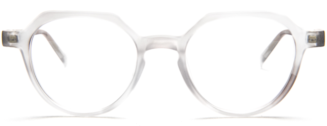 Alexander Daas - Bevel Luca Eyeglasses - Smoke Crystal Matte - Front View