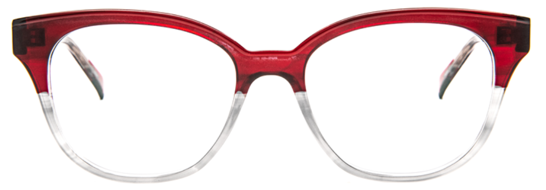 Alexander Daas - Bevel Margo Eyeglasses - Bourdeaux &amp; Grey Gradient - Front View