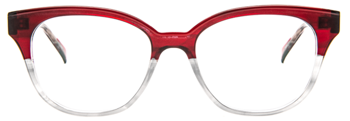 Alexander Daas - Bevel Margo Eyeglasses - Bourdeaux & Grey Gradient - Front View