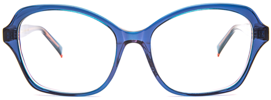 Alexander Daas - Bevel Nadine Eyeglasses - Scuba Blue Coral - Front View