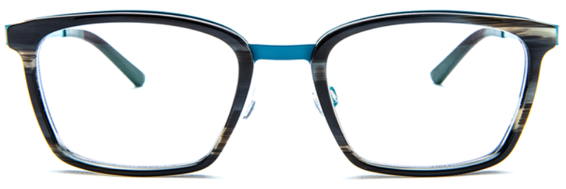 Alexander Daas - Bevel Parthenon Eyeglasses - Liquorice Grain - Front View