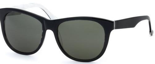 Alexander Daas - Bevel Portia Sunglasses - Black &amp; Ivory - Side View