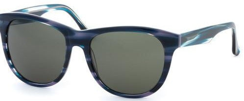 Alexander Daas - Bevel Portia Sunglasses - Steel Blue &amp; Dark Orchid - Side View