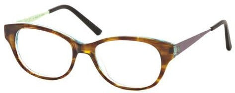 Alexander Daas - Bevel Shank Eyeglasses - Brown &amp; Mint - Side View