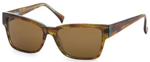 Alexander Daas - Bevel Sylvia Sunglasses - Brown &amp; Mint - Side View