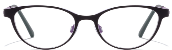 Alexander Daas - Bevel Titanium Chef Eyeglasses - Black &amp; Purple Dream - Front View