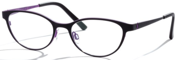 Alexander Daas - Bevel Titanium Chef Eyeglasses - Black & Purple Dream - Side View