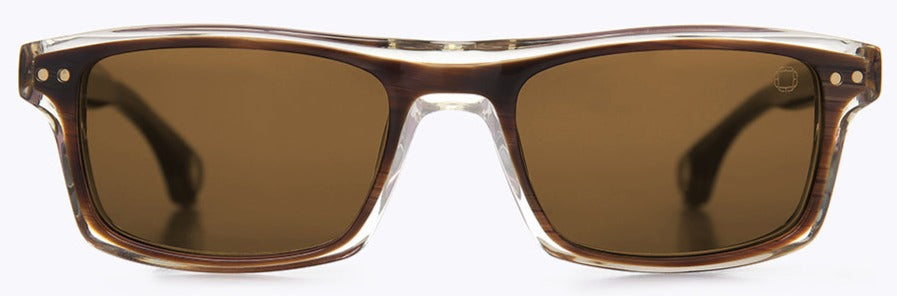 Alexander Daas - Blake Kuwahara Albers Sunglasses - Brown Horn - Front View