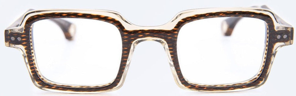 Alexander Daas - Blake Kuwahara Cortona Eyeglasses - Brown Weave - Front View