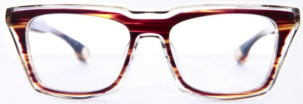 Alexander Daas - Blake Kuwahara Eames Eyeglasses - Slate Brown - Front View