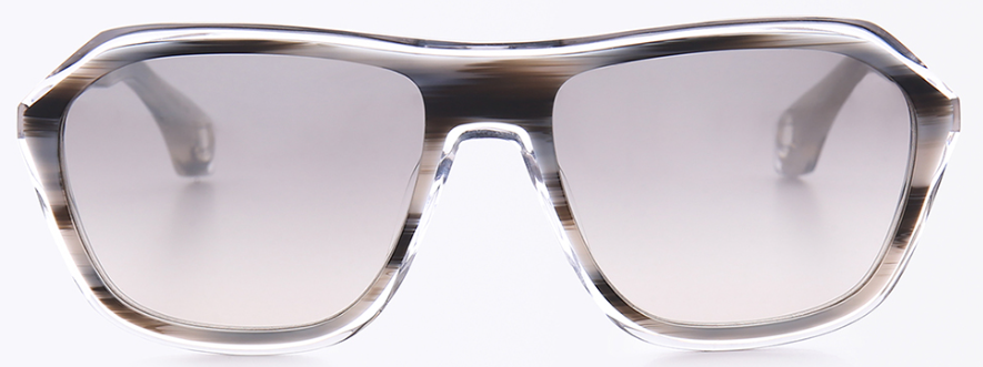 Alexander Daas - Blake Kuwahara Gilbert Sunglasses - Grey Horn - Front View