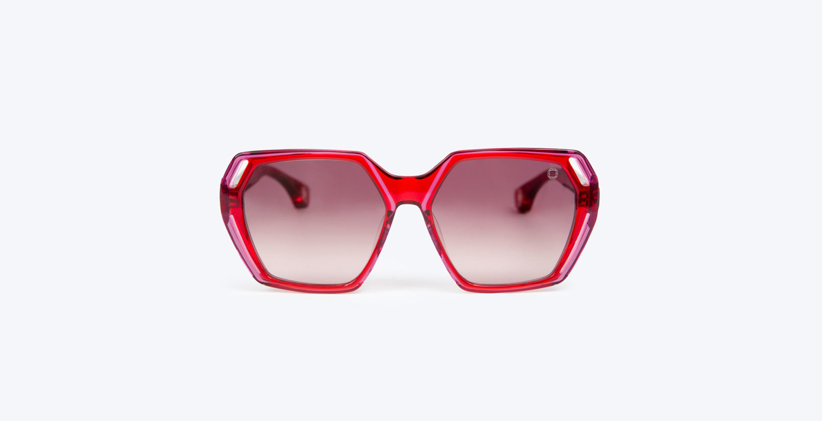 Alexander Daas - Blake Kuwahara Lutynes Sunglasses - Cranberry - Front View