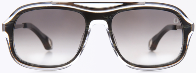 Alexander Daas - Blake Kuwahara Niemeyer Sunglasses - Black Horn - Front View