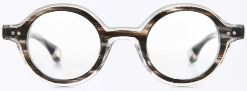 Alexander Daas - Blake Kuwahara Pei Eyeglasses - Gravel Horn - Front View