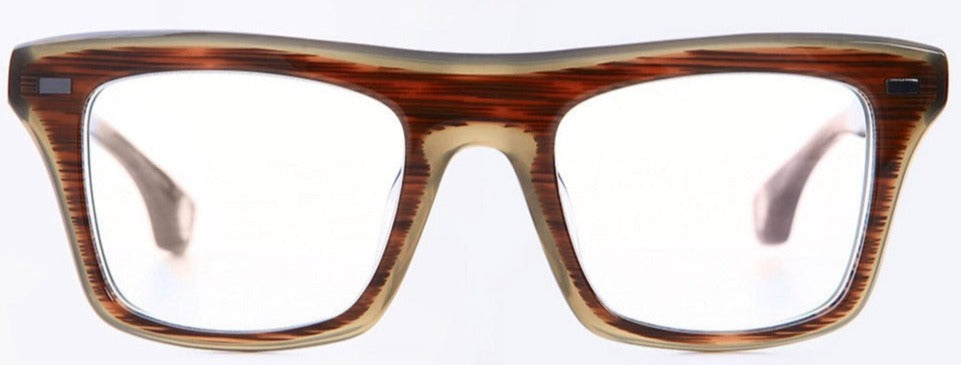 Alexander Daas - Blake Kuwahara Townley Eyeglasses - Brown Horn - Front View