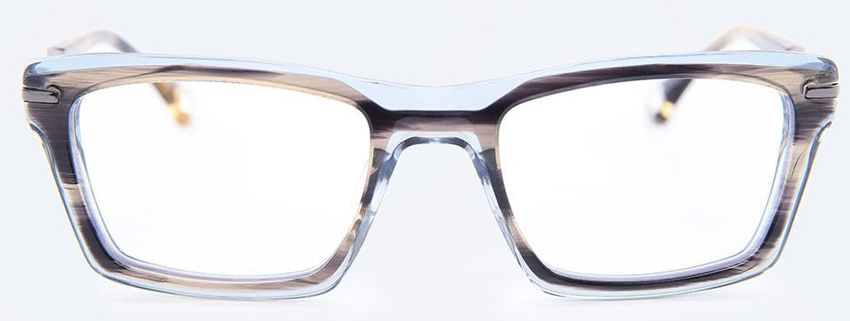 Alexander Daas - Blake Kuwahara Webster Eyeglasses - Grey Horn - Front View