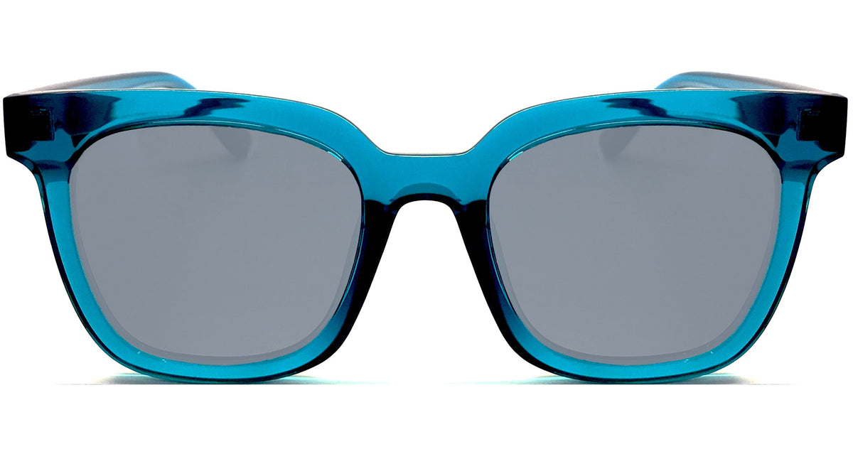 Alexander Daas - California Beverly Sunglasses - Teal &amp; Silver Flash - Front View