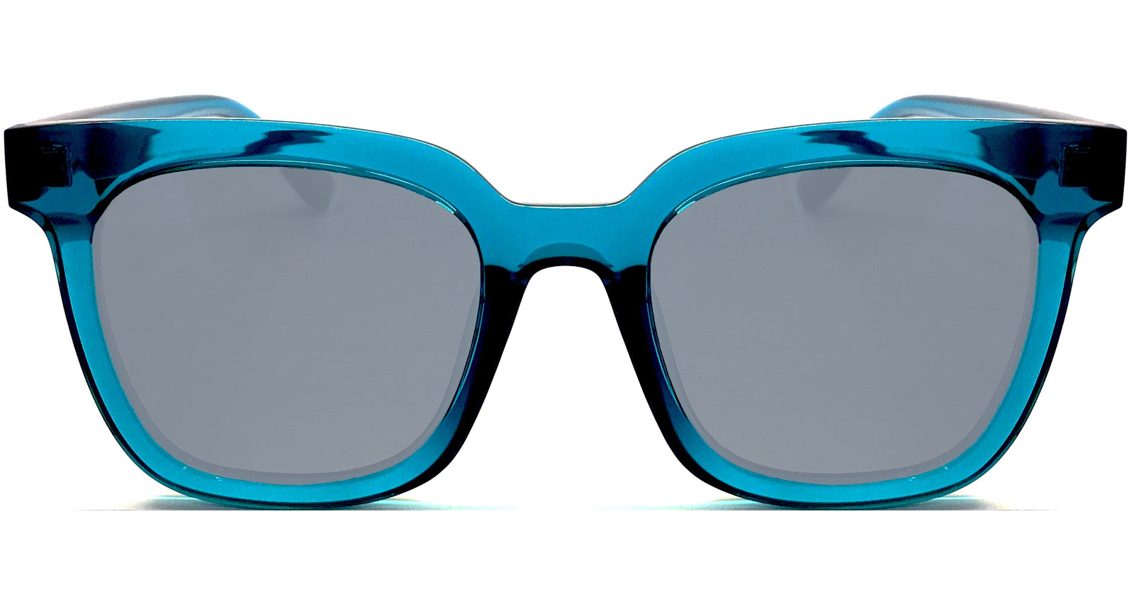 Alexander Daas - California Beverly Sunglasses - Teal & Silver Flash - Front View