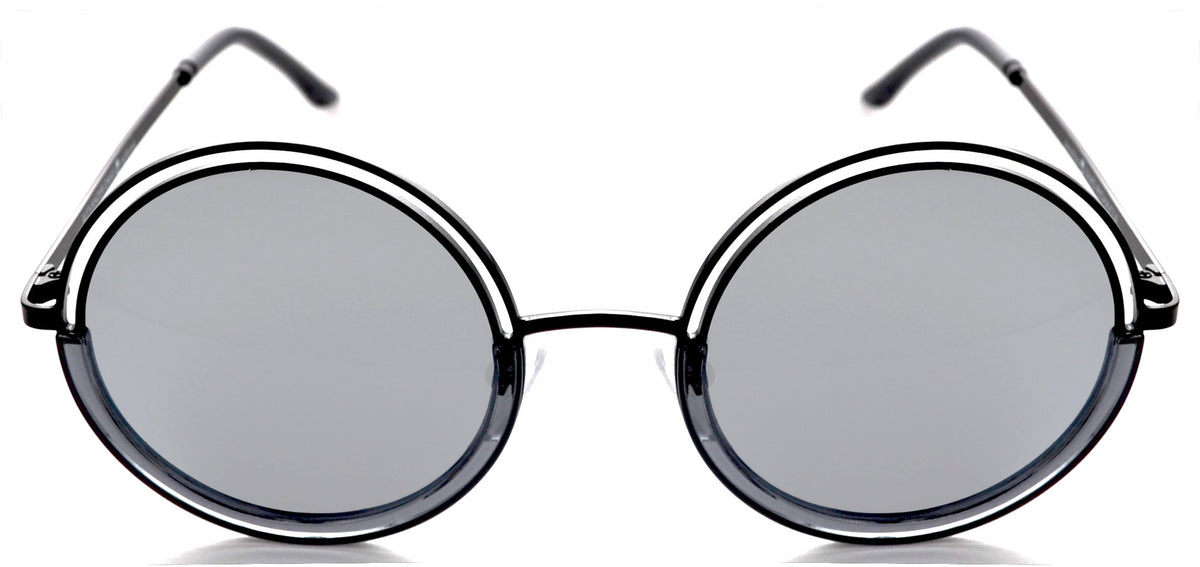Alexander Daas - California Hollywood 307E1 Sunglasses - Gunmetal &amp; Silver Flash - Front View