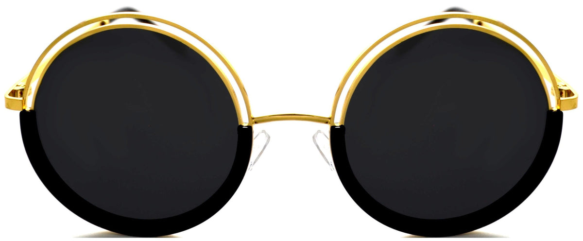 Alexander Daas - California Hollywood 310A1 Sunglasses - Black &amp; Gold - Front View