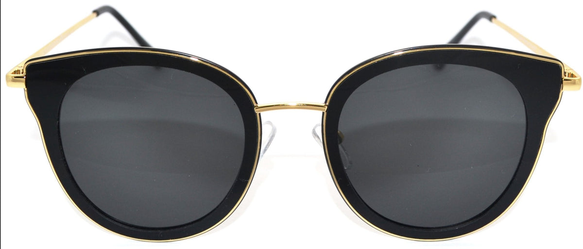 Alexander Daas - California Venice Sunglasses - Black &amp; Gold - Front View